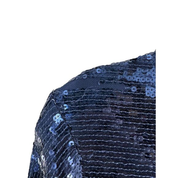 Free People Women's Navy Sophie Sequin A-Line Style‎ Mini Dress Size Small FLAW - Picture 6 of 10